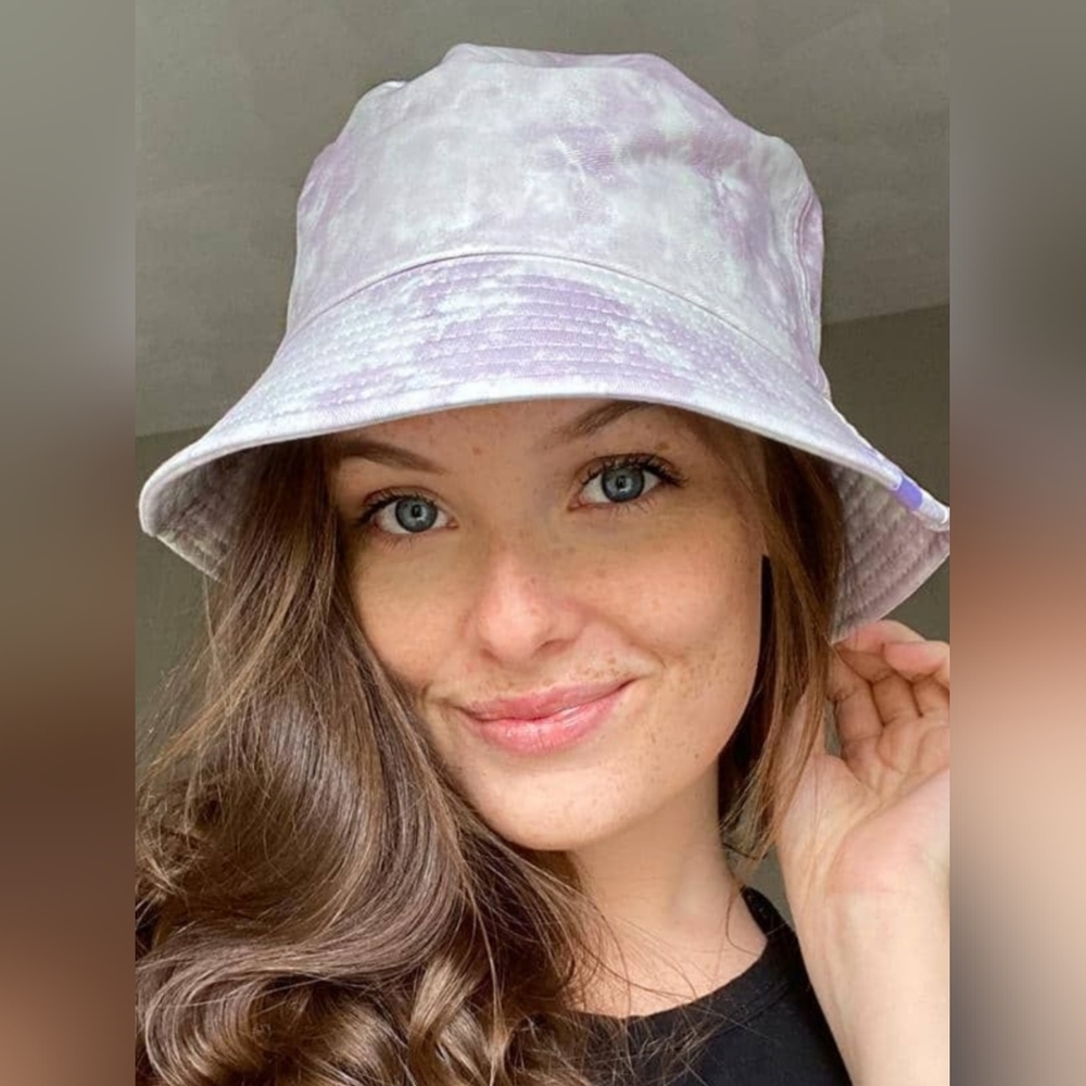 Ivory Ella Bucket Hat In Orchid Tie Dye